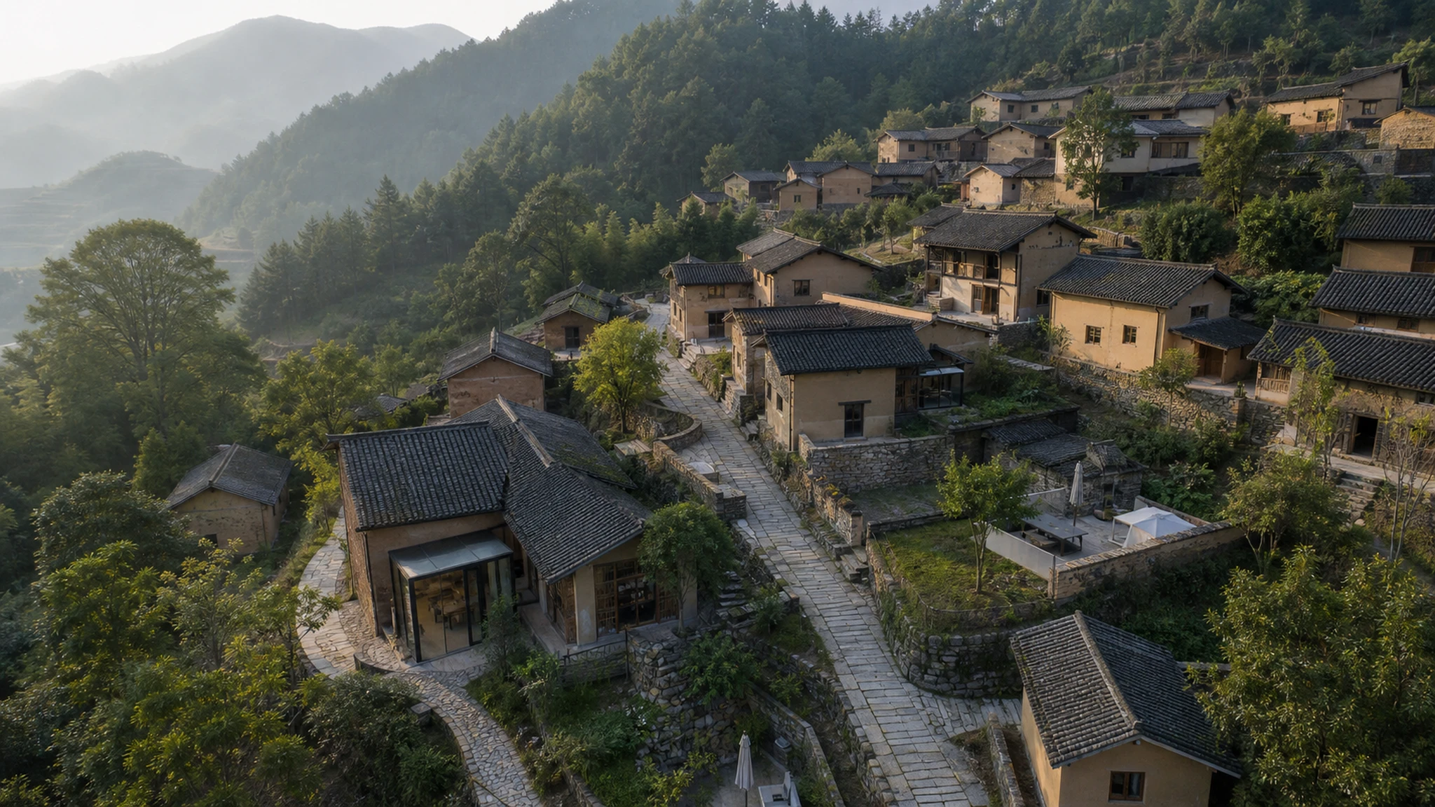古村旅居更新总体鸟瞰