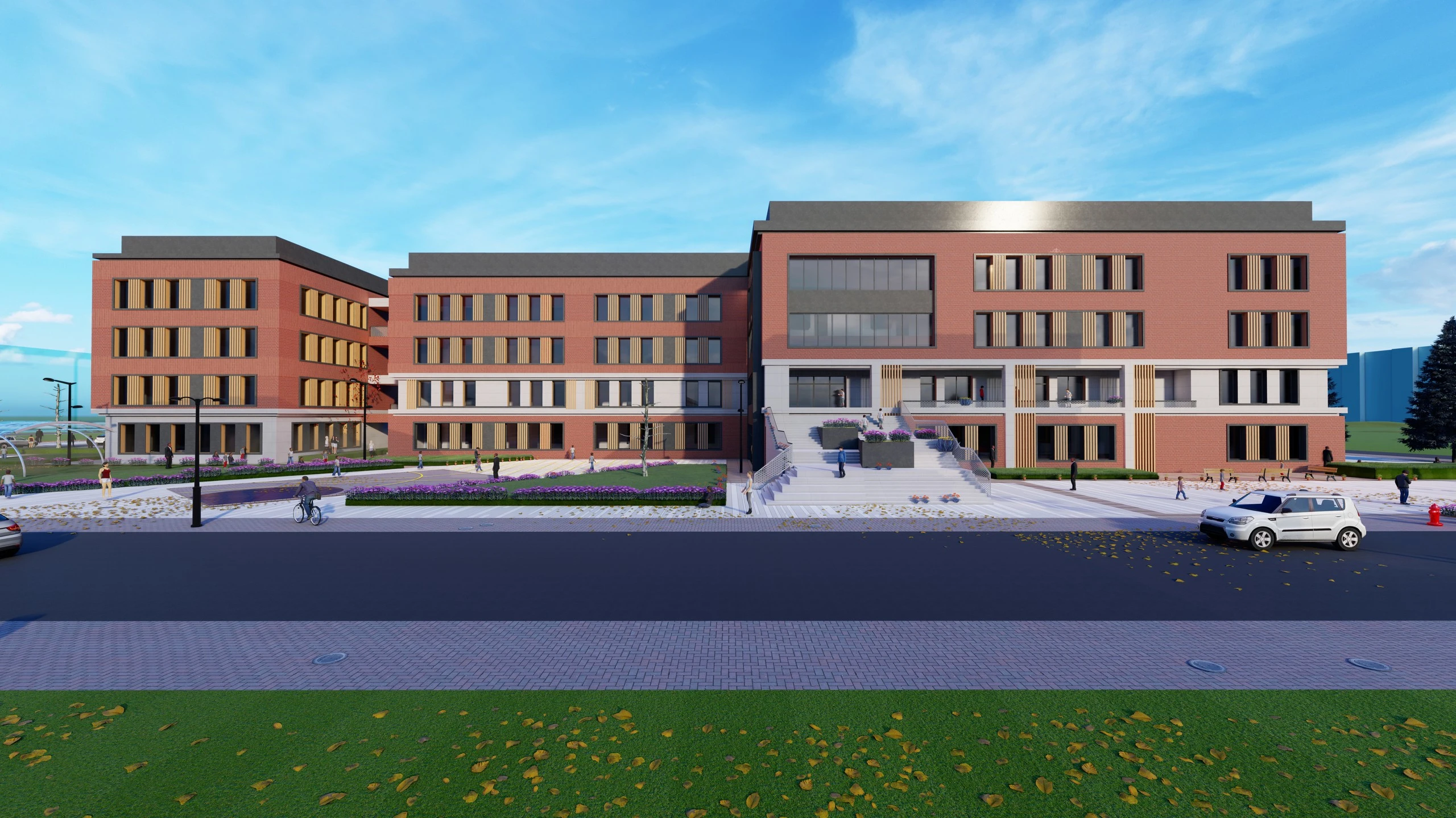 淮北师范大学校园建筑总体效果图一
